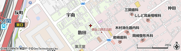 岩手県一関市散田29周辺の地図