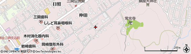 岩手県一関市三関仲田103周辺の地図