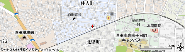 山形県酒田市住吉町14-30周辺の地図