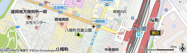 岩手県一関市新大町154周辺の地図