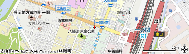岩手県一関市新大町156周辺の地図
