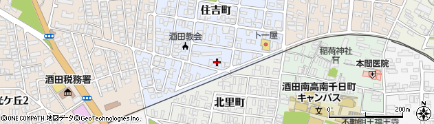 山形県酒田市住吉町14-4周辺の地図