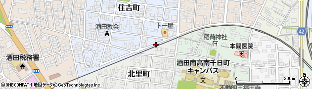 山形県酒田市住吉町1周辺の地図