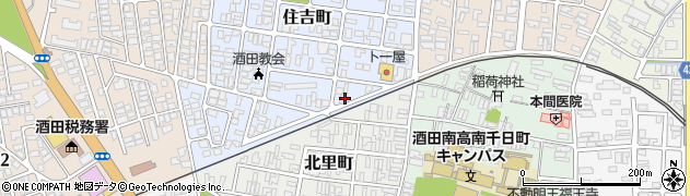山形県酒田市住吉町1-17周辺の地図