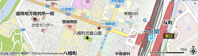 岩手県一関市新大町158周辺の地図