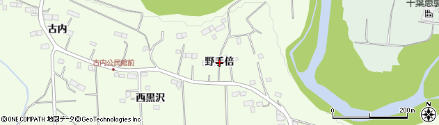 岩手県一関市萩荘（野手倍）周辺の地図