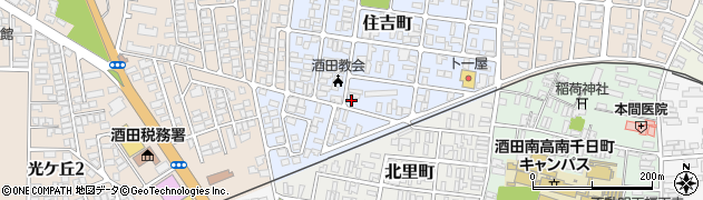 山形県酒田市住吉町14-11周辺の地図
