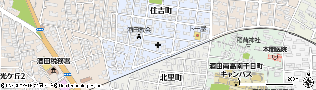 山形県酒田市住吉町14周辺の地図