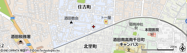 山形県酒田市住吉町1-3周辺の地図