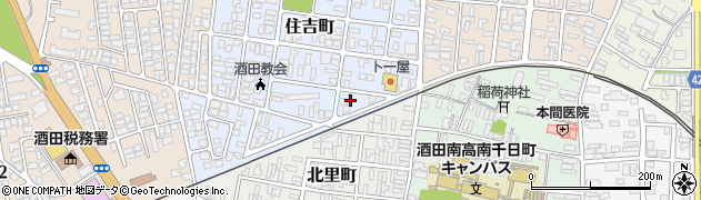 山形県酒田市住吉町1-6周辺の地図