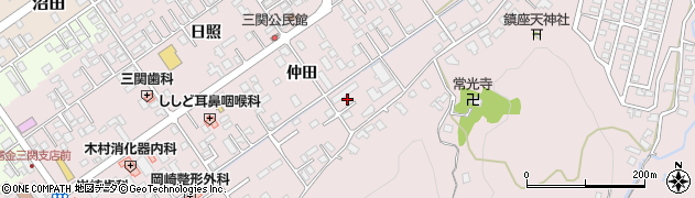 岩手県一関市三関仲田102周辺の地図