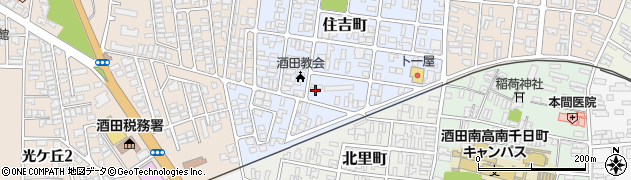 山形県酒田市住吉町14-13周辺の地図