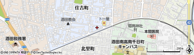 山形県酒田市住吉町1-9周辺の地図
