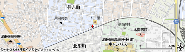 山形県酒田市住吉町1-12周辺の地図