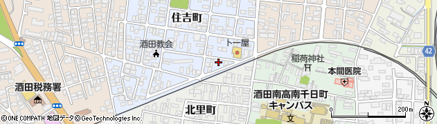 山形県酒田市住吉町1-7周辺の地図