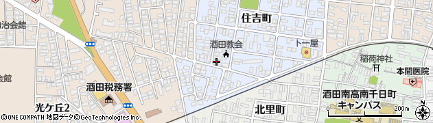 山形県酒田市住吉町16-4周辺の地図