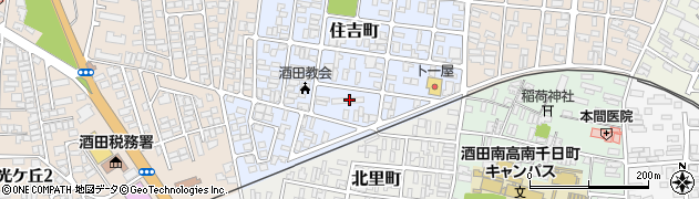 山形県酒田市住吉町14-20周辺の地図