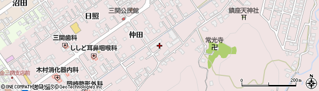 岩手県一関市三関仲田102-4周辺の地図