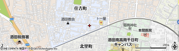 山形県酒田市住吉町1-4周辺の地図