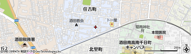 山形県酒田市住吉町14-27周辺の地図