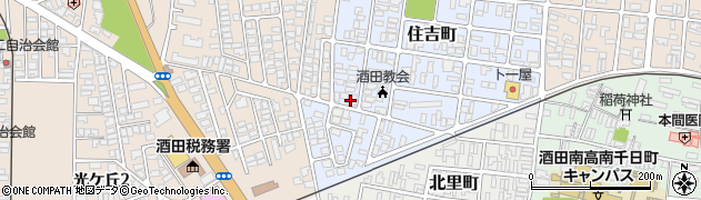 山形県酒田市住吉町19-1周辺の地図