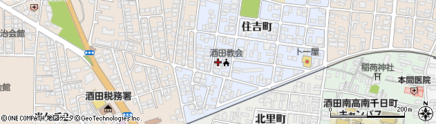 山形県酒田市住吉町16-8周辺の地図