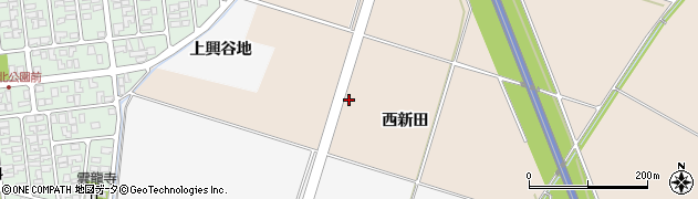 山形県酒田市中野曽根（西新田）周辺の地図