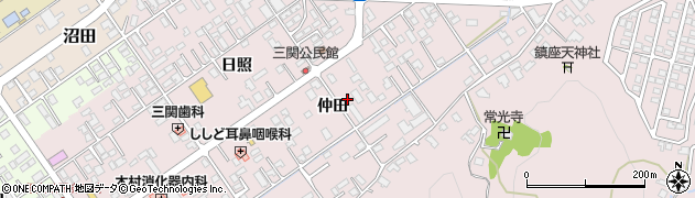 岩手県一関市三関仲田62周辺の地図