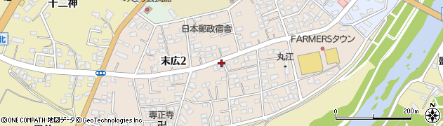 岩手県一関市末広周辺の地図