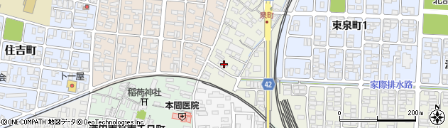 山形県酒田市泉町3-10周辺の地図