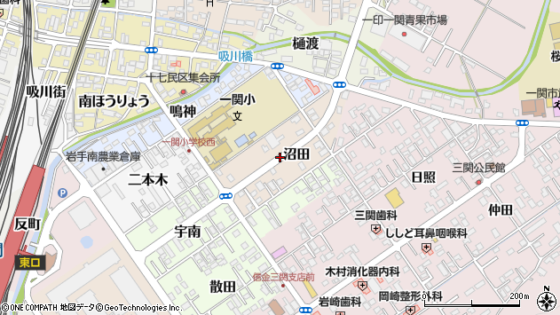 〒021-0831 岩手県一関市沼田の地図