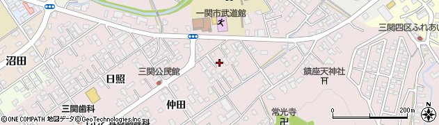 岩手県一関市三関仲田6周辺の地図