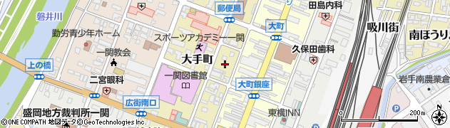 岩手県一関市大手町4周辺の地図