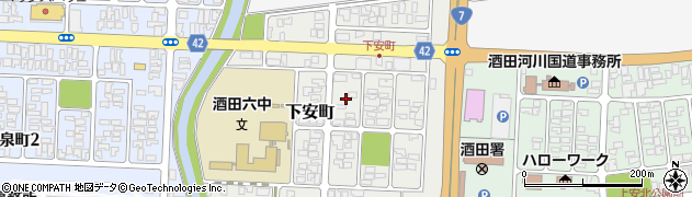 山形県酒田市下安町10周辺の地図