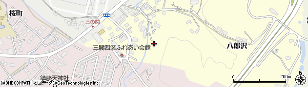 岩手県一関市狐禅寺（八郎沢）周辺の地図