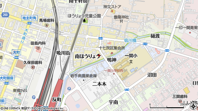 〒021-0813 岩手県一関市南ほうりょうの地図