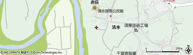 岩手県一関市赤荻清水2周辺の地図