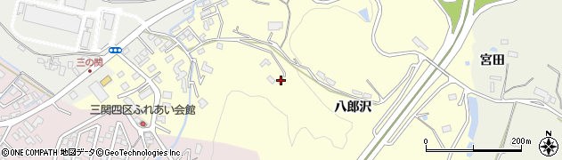 岩手県一関市狐禅寺八郎沢43周辺の地図