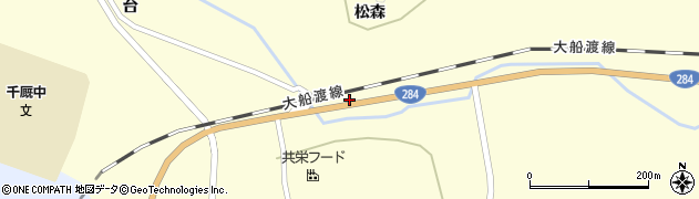 岩手県一関市千厩町清田松森75周辺の地図