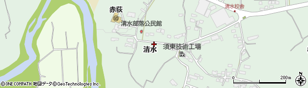 岩手県一関市赤荻清水254周辺の地図