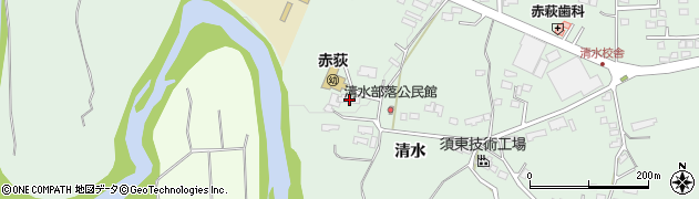 岩手県一関市赤荻清水10周辺の地図