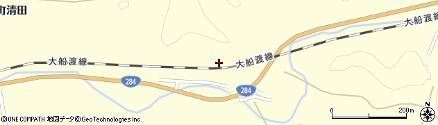 岩手県一関市千厩町清田境111-1周辺の地図
