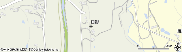 岩手県一関市滝沢日影周辺の地図