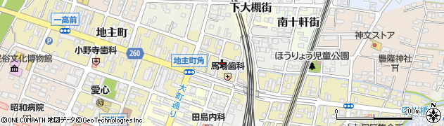 岩手県一関市東地主町周辺の地図
