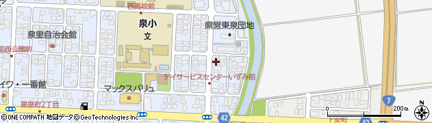 山形県酒田市東泉町4丁目周辺の地図