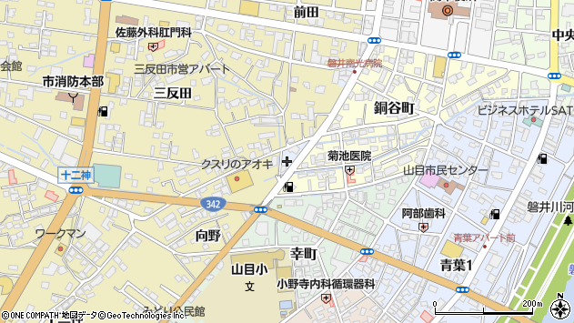 〒021-0052 岩手県一関市寿町の地図