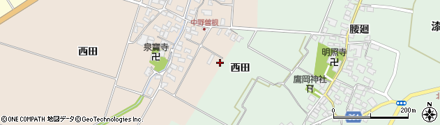 山形県酒田市中野曽根前田142周辺の地図