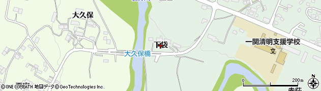 岩手県一関市赤荻（下袋）周辺の地図