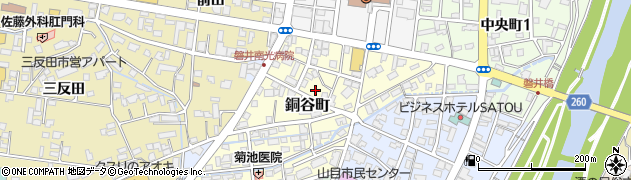 岩手県一関市銅谷町周辺の地図