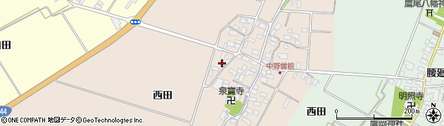 山形県酒田市中野曽根西田16周辺の地図